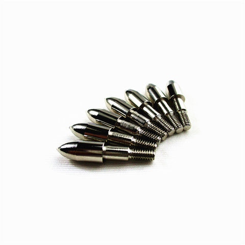 24Pcs Hunting Broadheads 100 Grain Steel Silver Points 7.4mm O.D Arrow Heads For Hunting and Shooting Bow Target Arrowheads