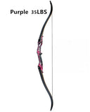 3 Color 30-50 lbs Metal Riser Recurve Bow 56 inch Hunting Bow Brace Height Traditional Long Bow Hunting