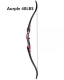 3 Color 30-50 lbs Metal Riser Recurve Bow 56 inch Hunting Bow Brace Height Traditional Long Bow Hunting