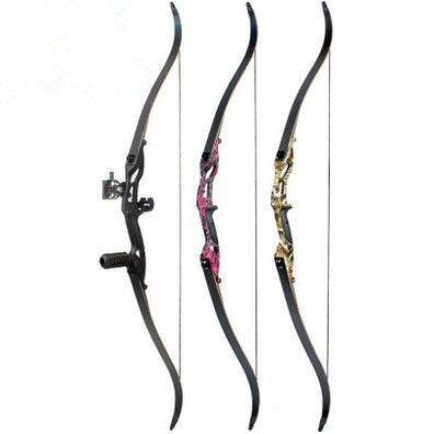 3 Color 30-50 lbs Metal Riser Recurve Bow 56 inch Hunting Bow Brace Height Traditional Long Bow Hunting