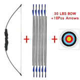 30/40 lbs Archery Recurve Bow Wooden Bow And Arrow Set For Outdoor Shooting Child adolescent sports practice Hunting Accessories