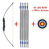 30/40 lbs Archery Recurve Bow Wooden Bow And Arrow Set For Outdoor Shooting Child adolescent sports practice Hunting Accessories