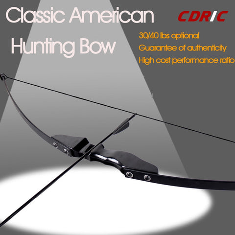 30/40IBS Higth Quality Black Recurve Bow  With wooden Archery Bow Shooting Game Outdoor Sports