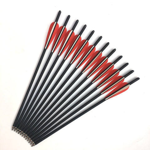 6/12/24pcs New 17 inch  20 inch  22 inch Crossbow Bolts Carbon  Arrow Crossbow Hunting and Shooting